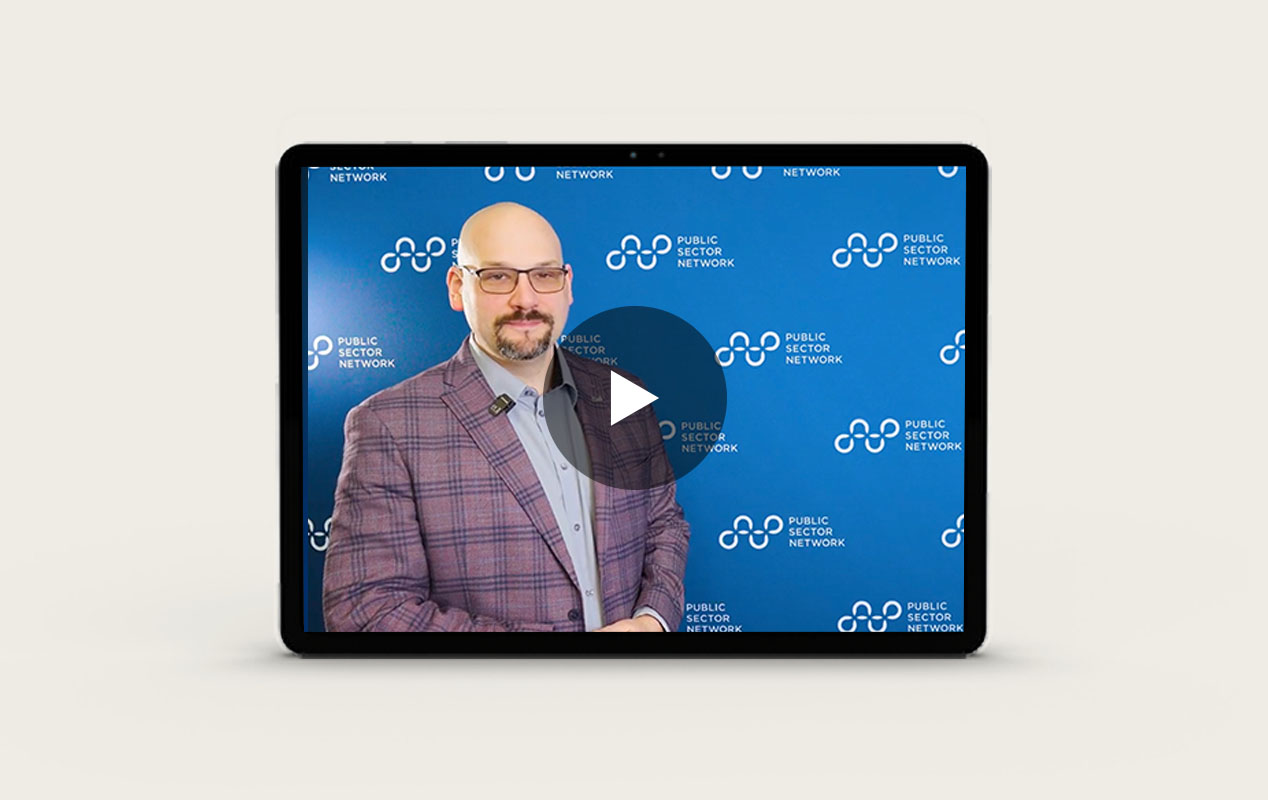 Click to play a video on responsible artificial intelligence and accountability in modernizing government for the next era.